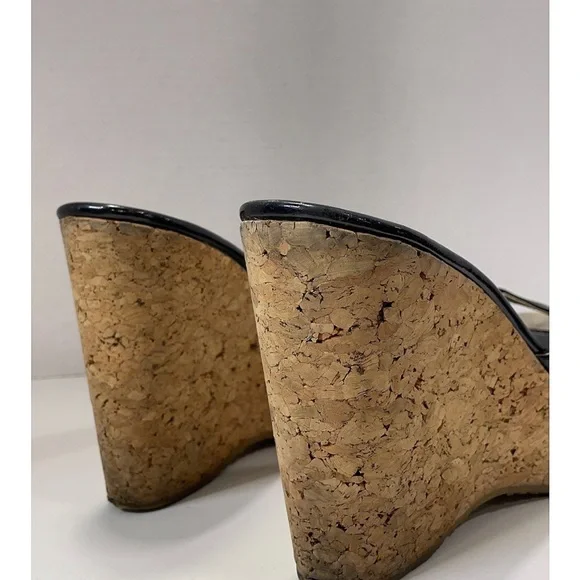 Jimmy Choo Black Wedge Sandals - Picture 8 of 13